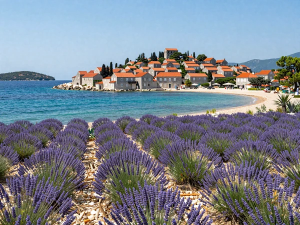 Hvar island lavender fields with turquoise sea views - romantic Croatian island getaway