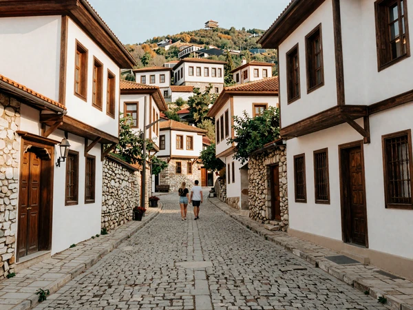Charming Albanian town of Berat with Ottoman houses - romantic setting reflecting Albanian dating culture